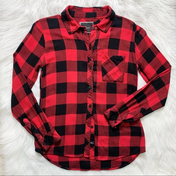 SOLD-Rails Red Buffalo Plaid Check Print Flannel - Picture 8 of 12